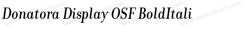 Donatora Display OSF BoldItalic字体转换